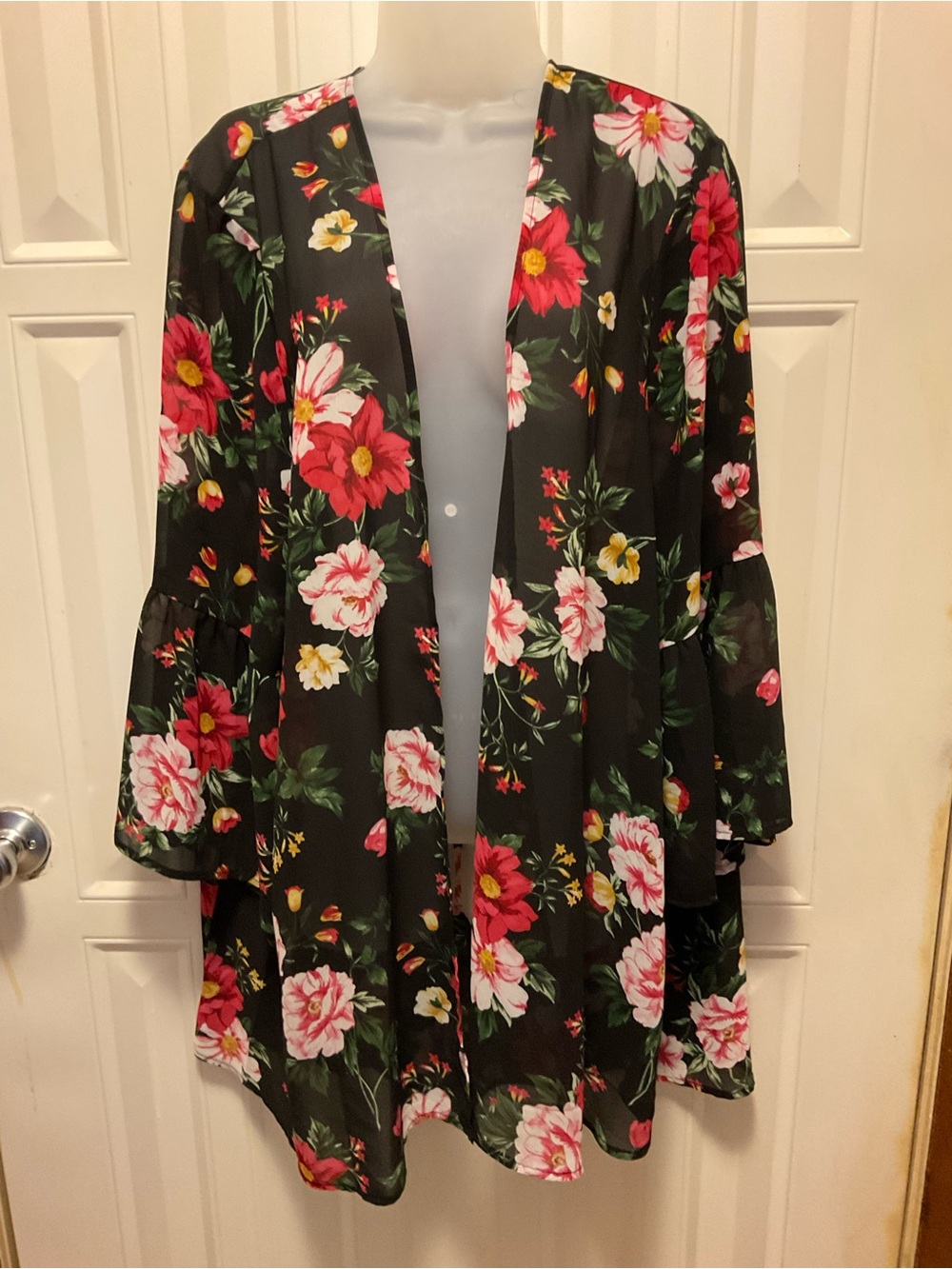 Torrid Sheer Floral Kimono Cardigan